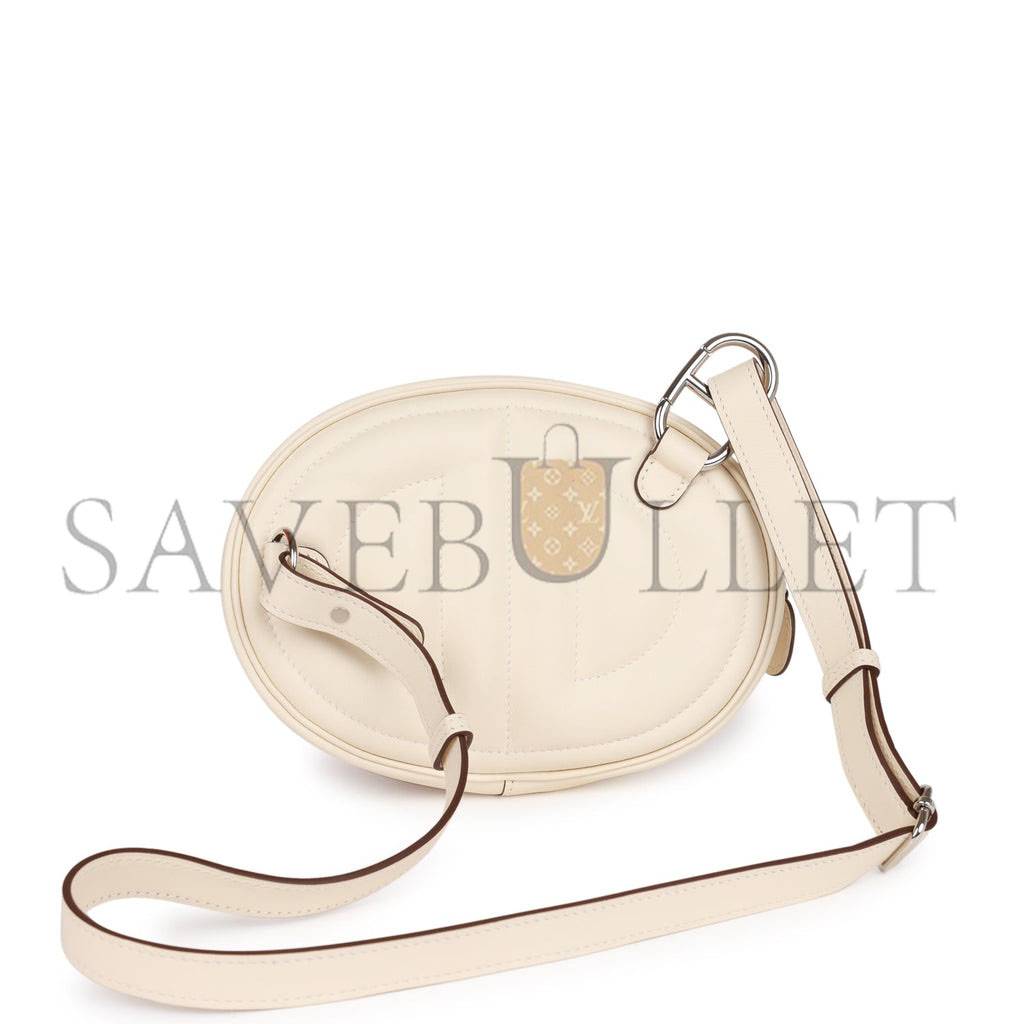 H**mes in-the-loop belt bag nata swift palladium hardware (19cm)