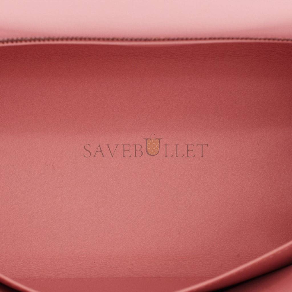 H**mes kelly retourne 25 rose sakura swift palladium hardware handmade (25*17*7cm)
