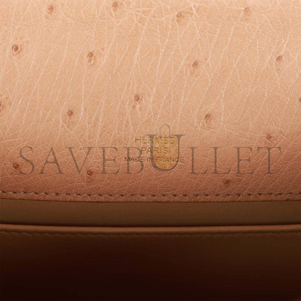 H**mes kelly pochette chai ostrich gold hardware  (22*12*13cm)