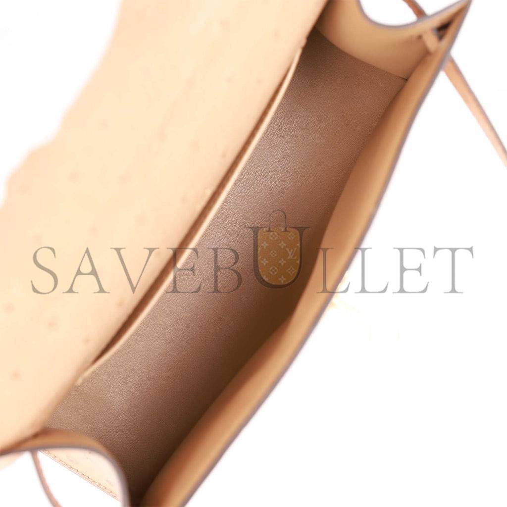 H**mes kelly pochette chai ostrich gold hardware  (22*12*13cm)