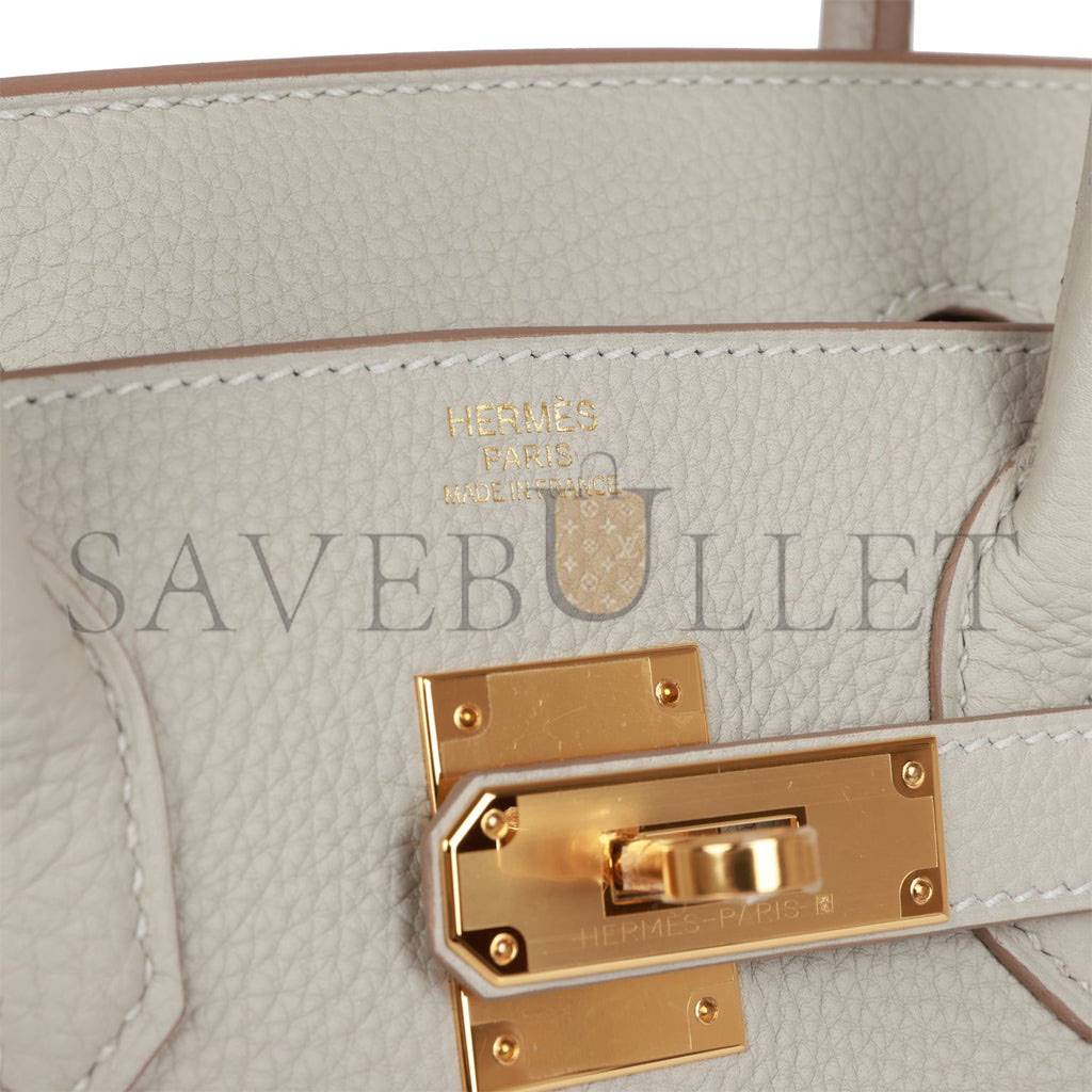 H**mes birkin 30 gris perle togo gold hardware (30cm)