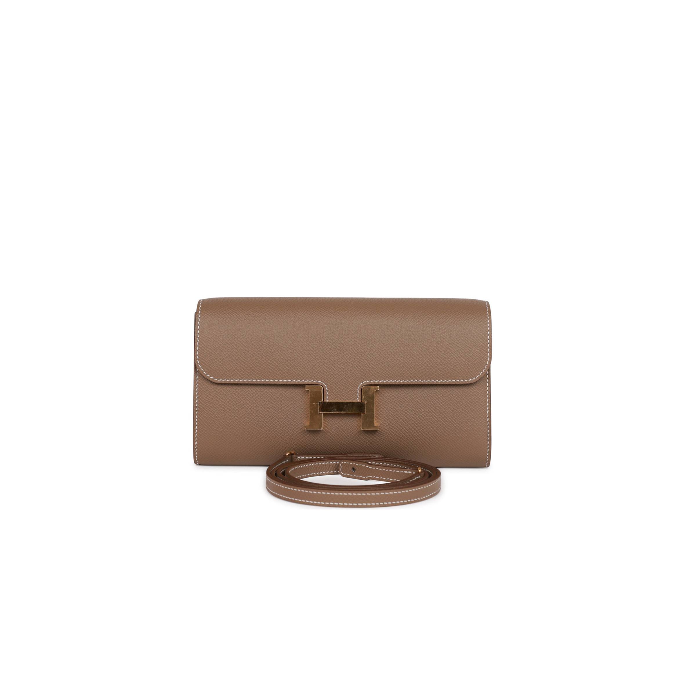 H**mes constance wallet to go etoupe epsom gold hardware (22*11cm)