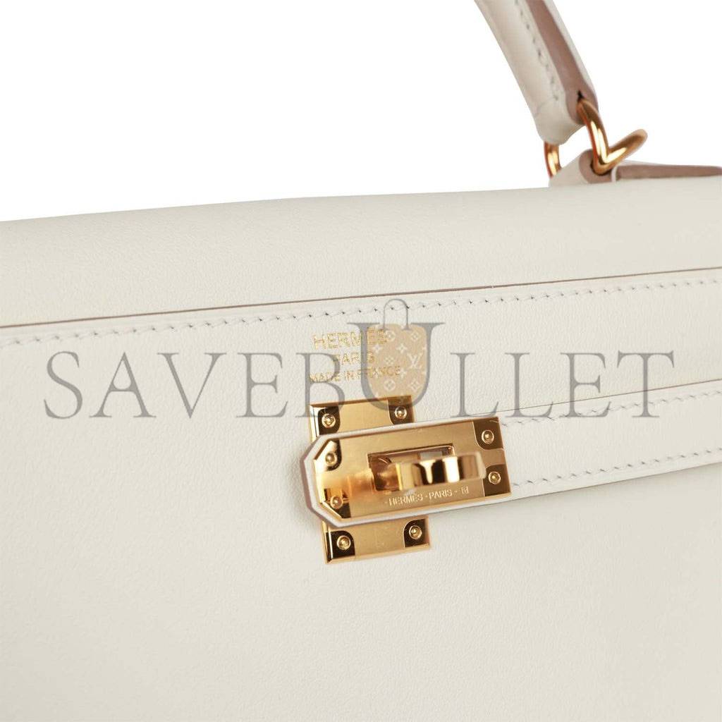 H**mes kelly retourne 25 mushroom swift gold hardware handmade (25*17*7cm)
