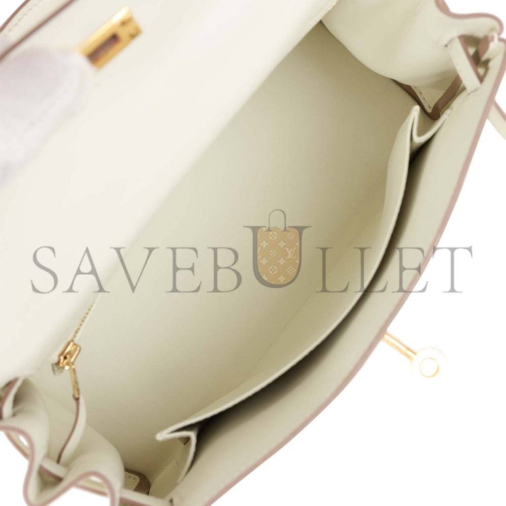H**mes kelly retourne 25 mushroom swift gold hardware handmade (25*17*7cm)