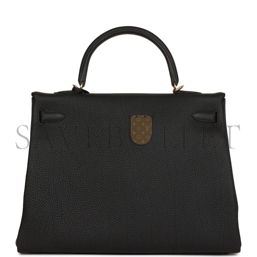 H**mes kelly retourne 35 black togo gold hardware (35*24*12cm)