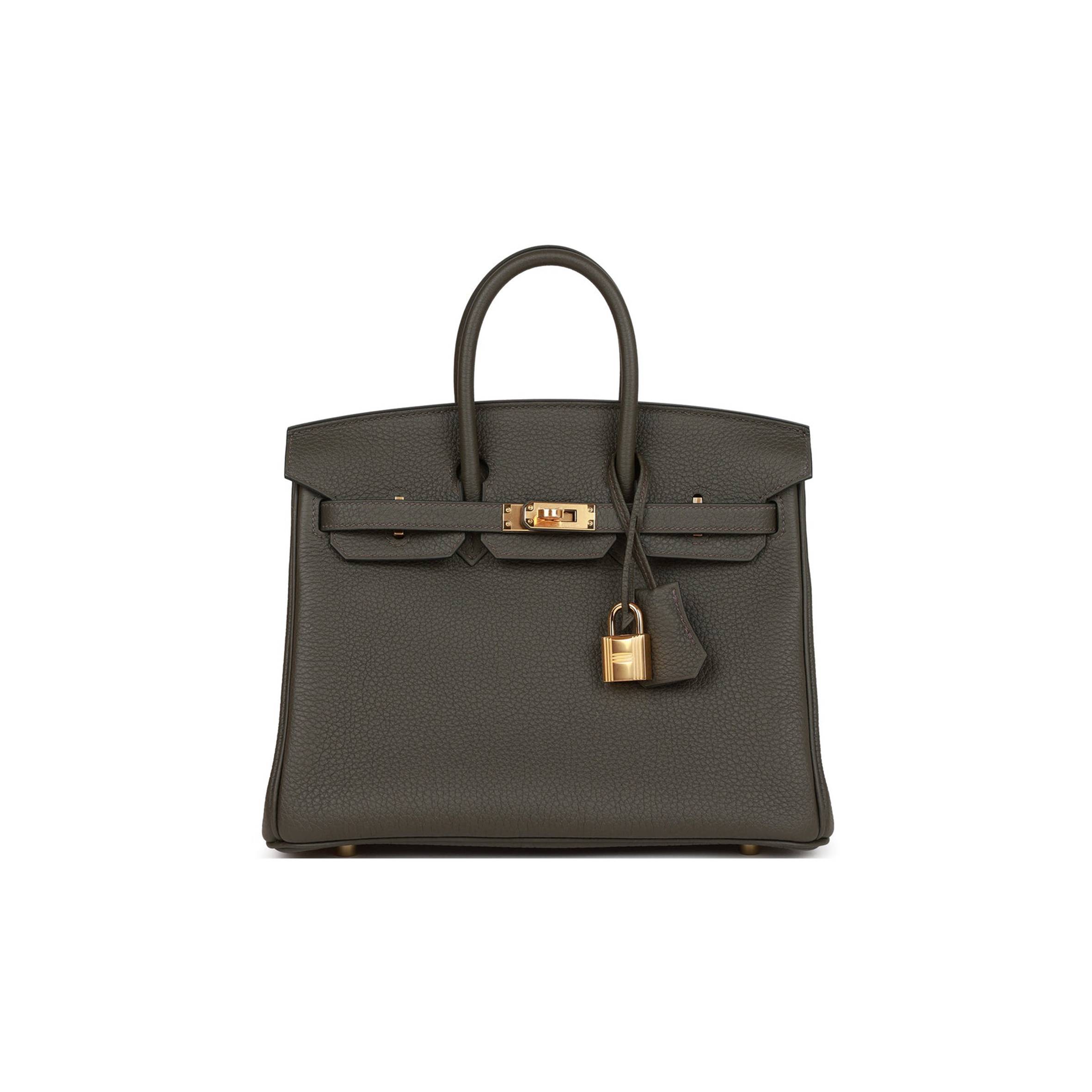H**mes birkin 25 vert de gris togo gold hardware handmade (25cm)