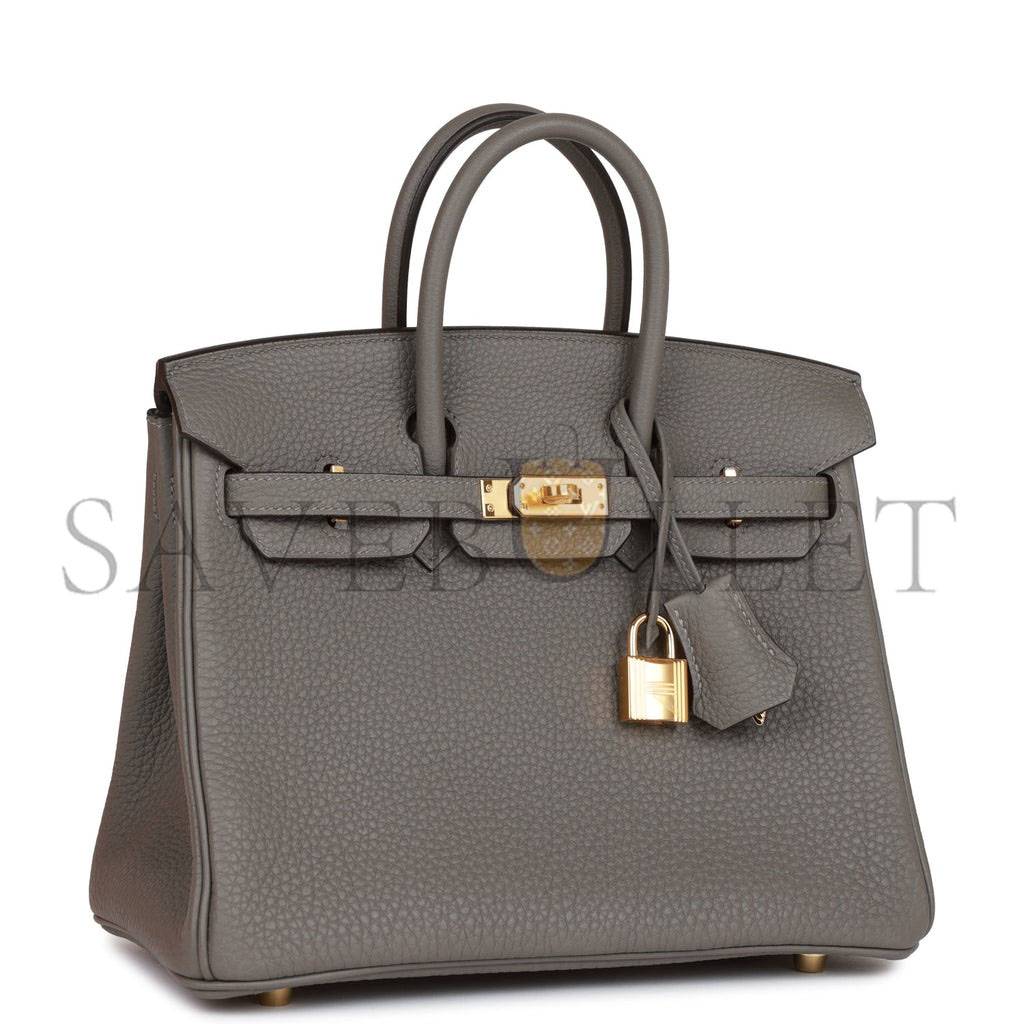 H**mes birkin 25 gris meyer togo gold hardware handmade  (25cm)
