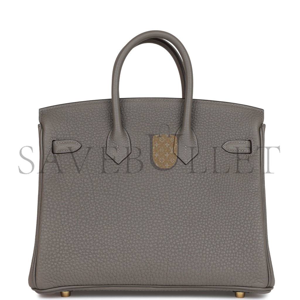 H**mes birkin 25 gris meyer togo gold hardware handmade  (25cm)