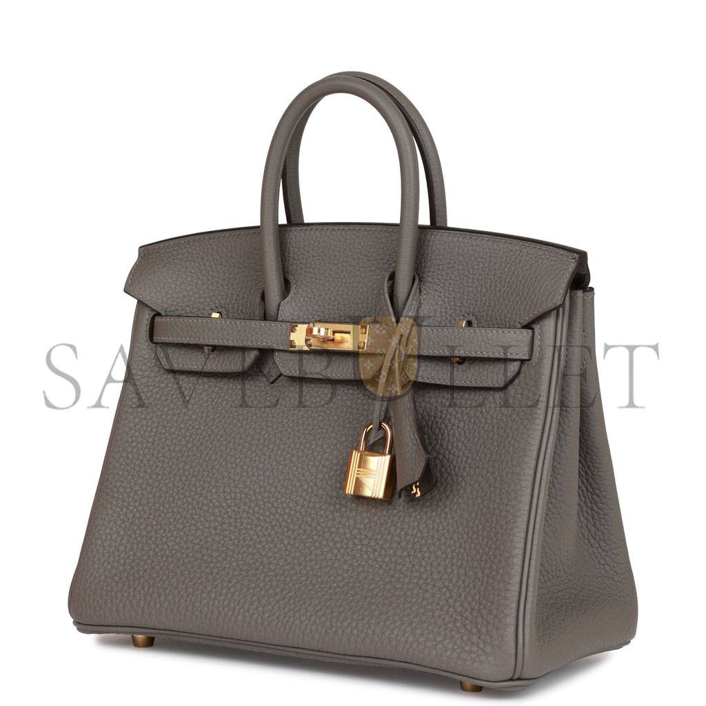 H**mes birkin 25 gris meyer togo gold hardware handmade  (25cm)