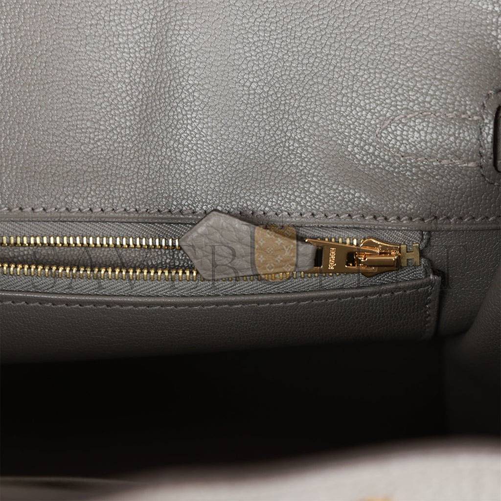 H**mes birkin 25 gris meyer togo gold hardware handmade  (25cm)