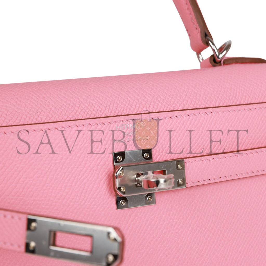 H**mes kelly sellier 25 rose confetti epsom palladium hardware  (25*17*7cm)