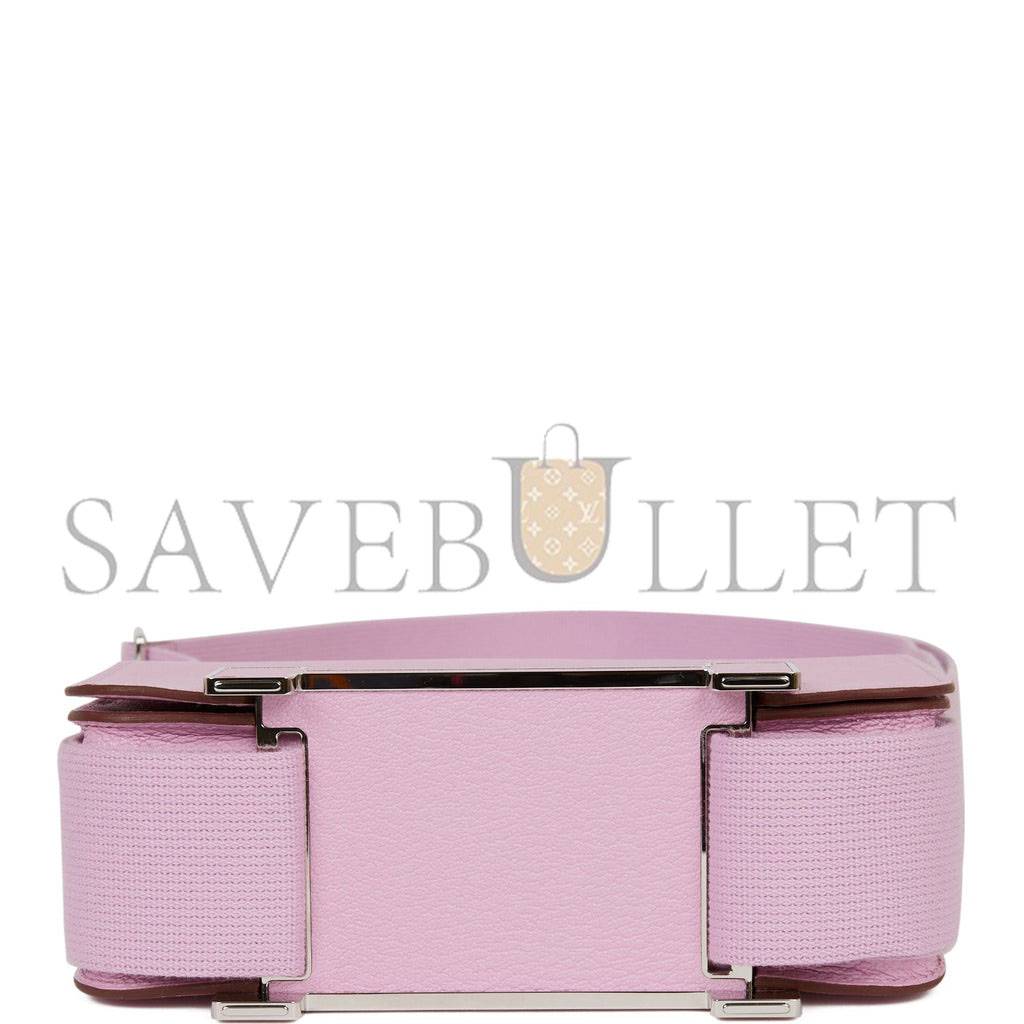 H**mes geta mauve sylvestre chevre palladium hardware (20.3*14*6.4cm)