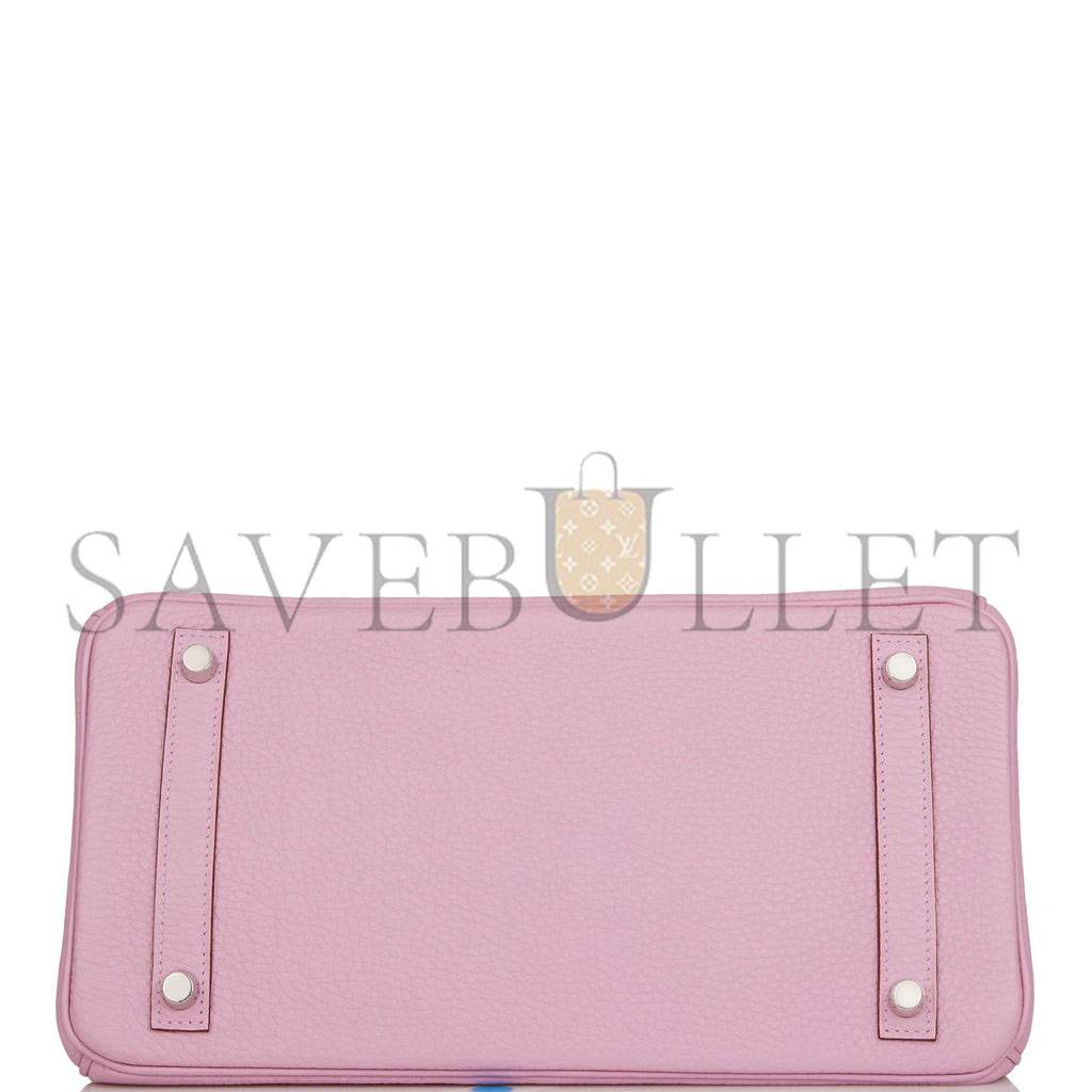 H**mes birkin 30 mauve sylvestre clemence palladium hardware (30cm)