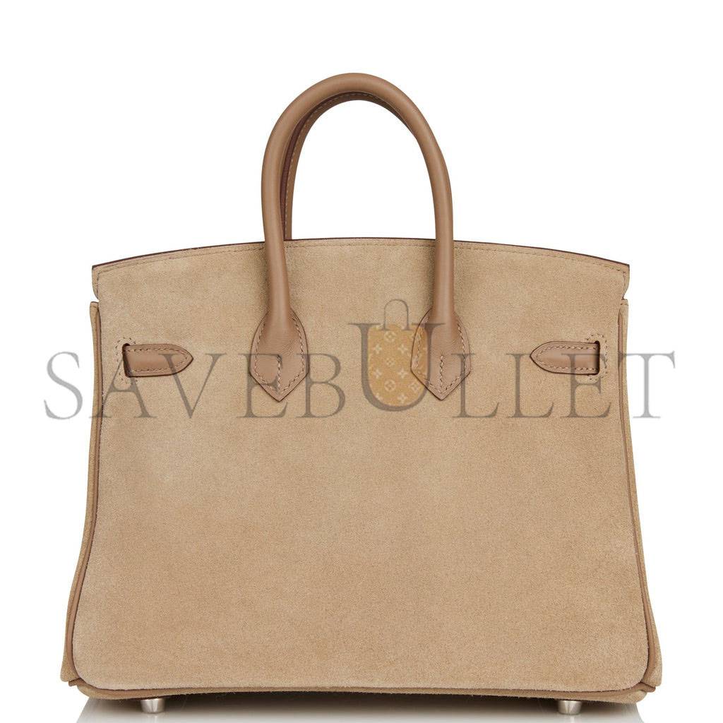 H**mes birkin 25 gris caillou grizzly and swift palladium hardware handmade (25cm)