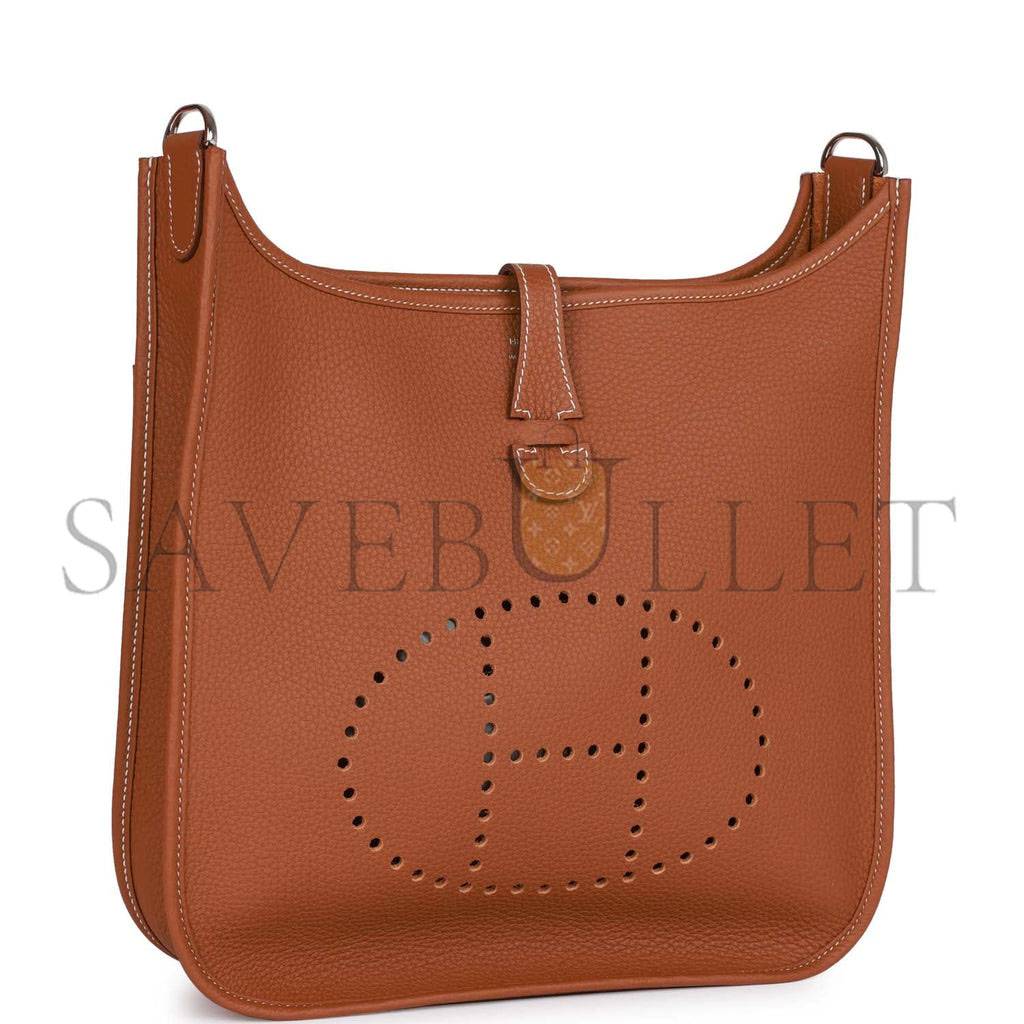 H**mes evelyne iii pm gold clemence palladium hardware  (29*30*7cm)