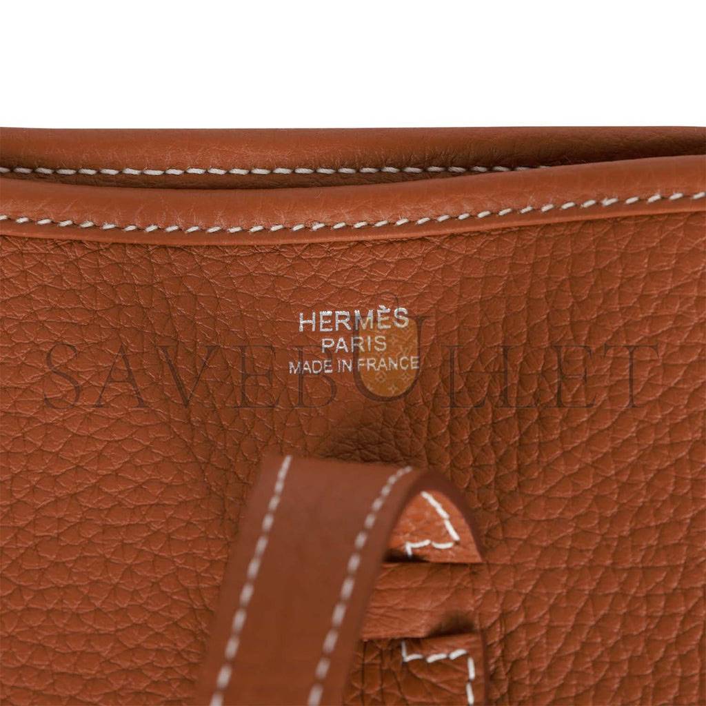 H**mes evelyne iii pm gold clemence palladium hardware  (29*30*7cm)