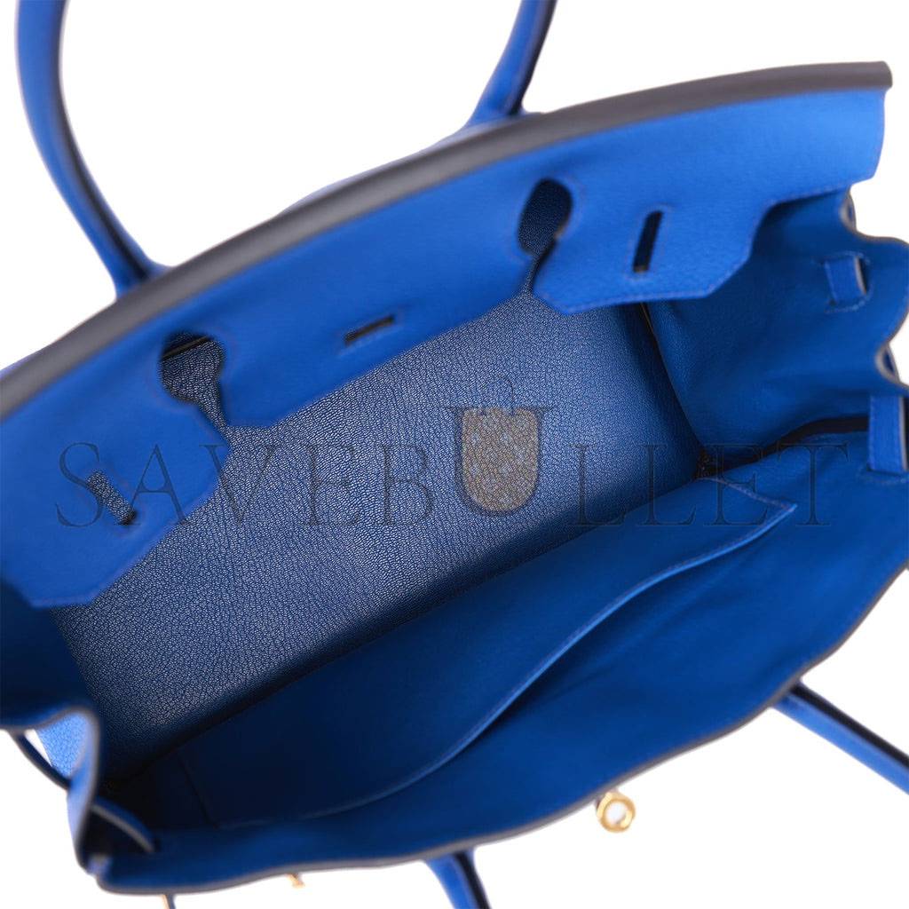 H**mes birkin 30 bleu royal togo gold hardware (30cm)