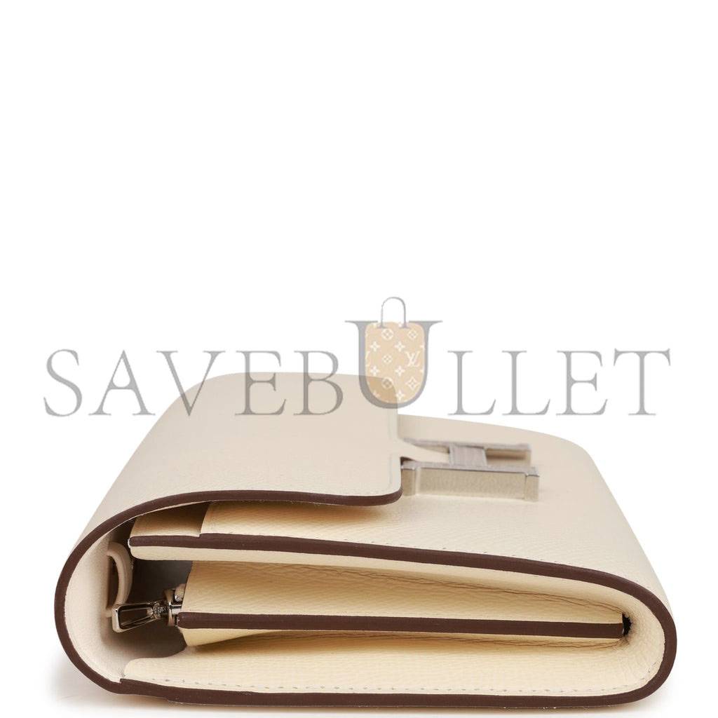 H**mes constance wallet to go nata epsom and lizard palladium hardware (22*11cm)