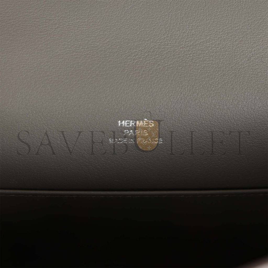 H**mes mini kelly pochette gris meyer swift palladium hardware  (22*14*7cm)