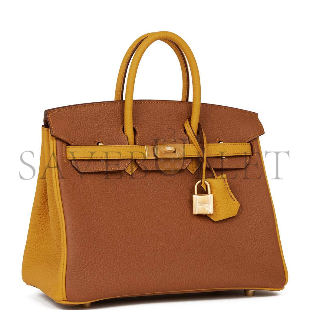 H**mes special order (hss) birkin 25 gold and jaune ambre togo brushed gold hardware  handmade(25cm)