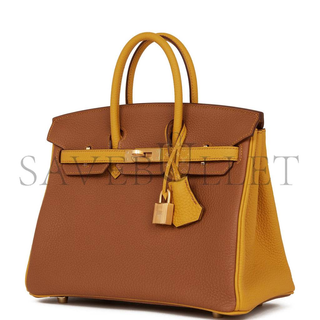 H**mes special order (hss) birkin 25 gold and jaune ambre togo brushed gold hardware  handmade(25cm)