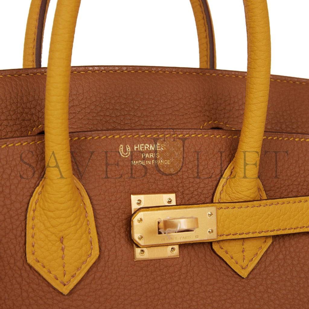 H**mes special order (hss) birkin 25 gold and jaune ambre togo brushed gold hardware  handmade(25cm)