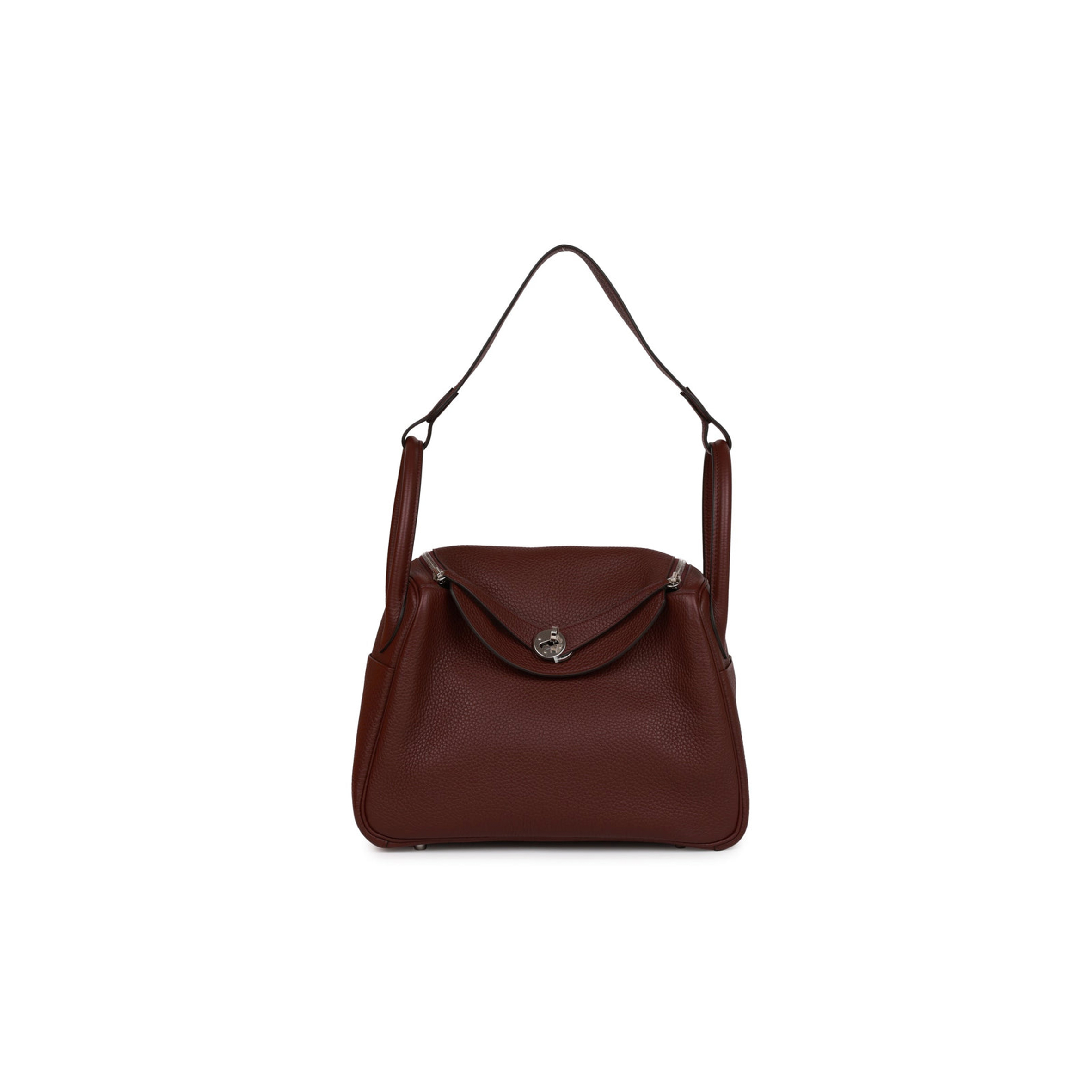 H**mes lindy 30 bordeaux clemence palladium hardware (30*19*16cm)