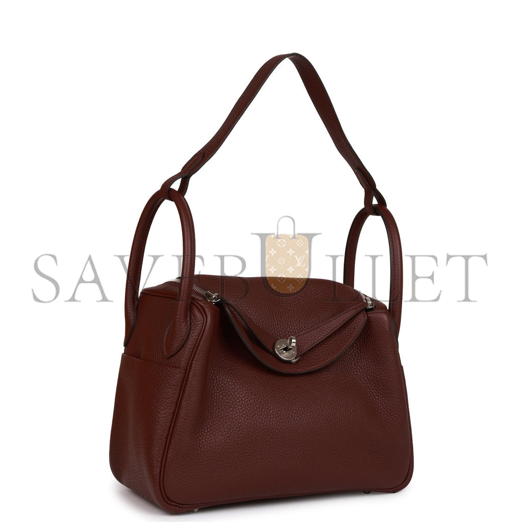 H**mes lindy 30 bordeaux clemence palladium hardware (30*19*16cm)