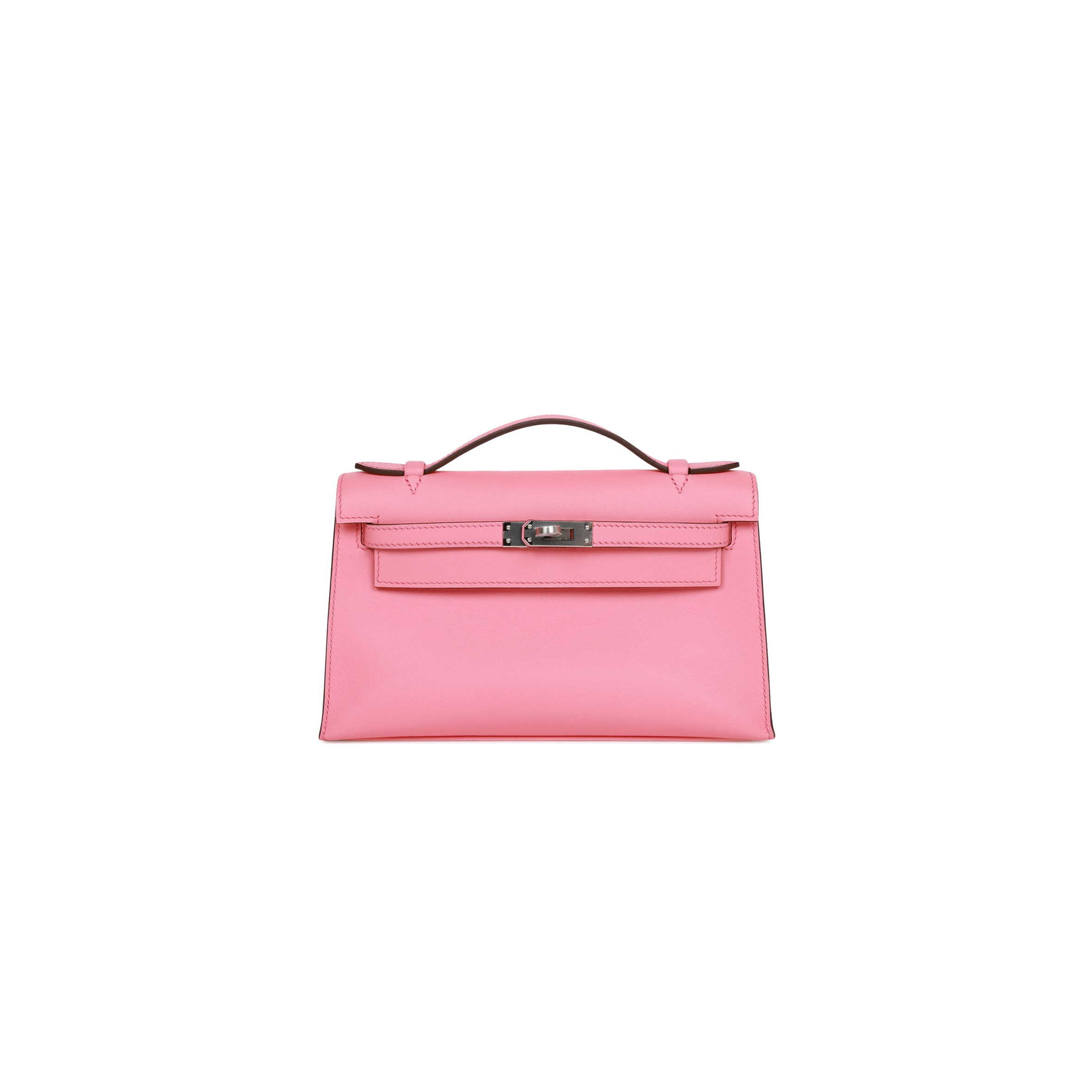 H**mes mini kelly pochette rose d''ete swift palladium hardware  (22*14*7cm)