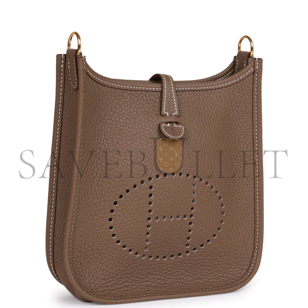 H**mes evelyne tpm etoupe clemence gold hardware (17cm)