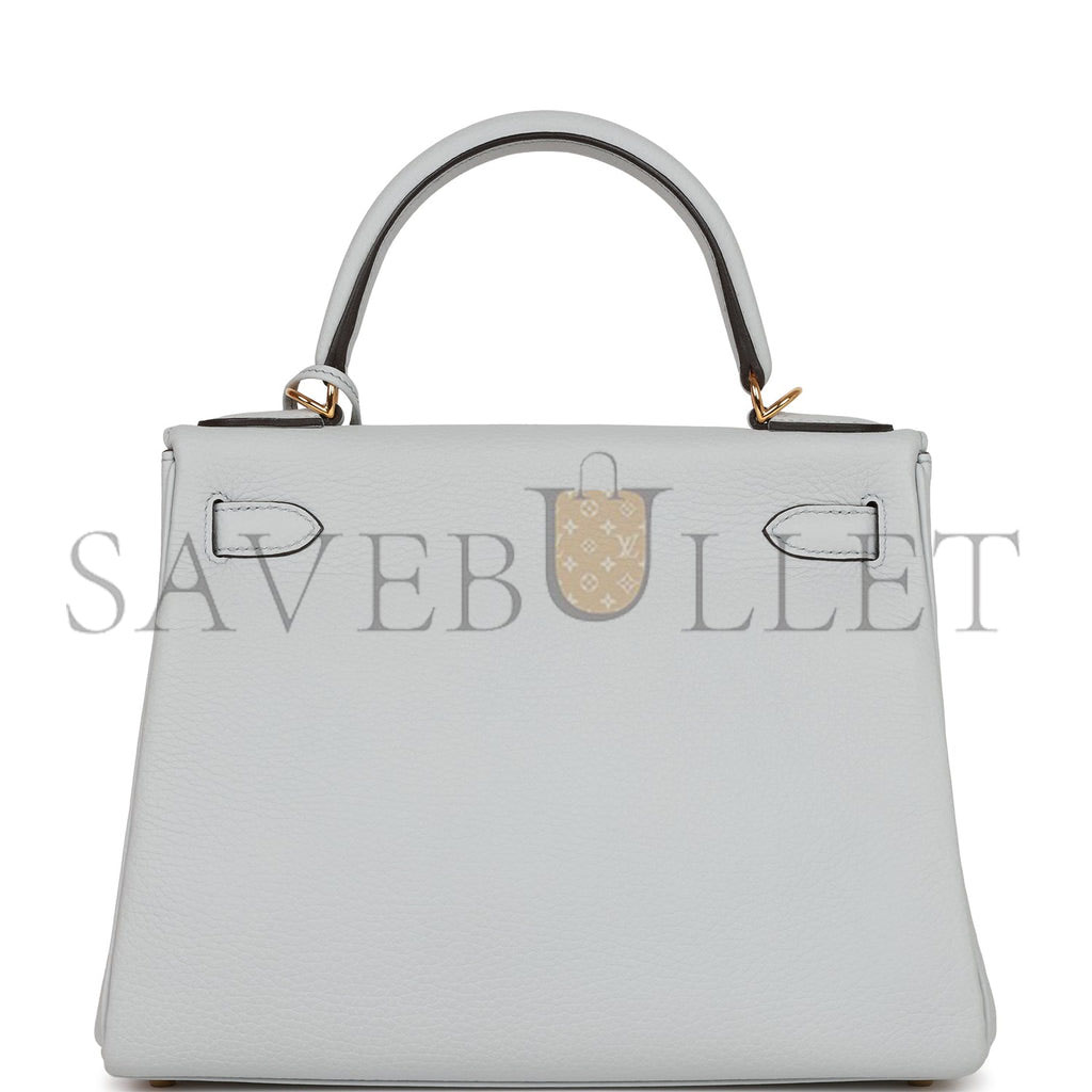 H**mes kelly retourne 28 bleu pale clemence gold hardware (28*22*10cm)