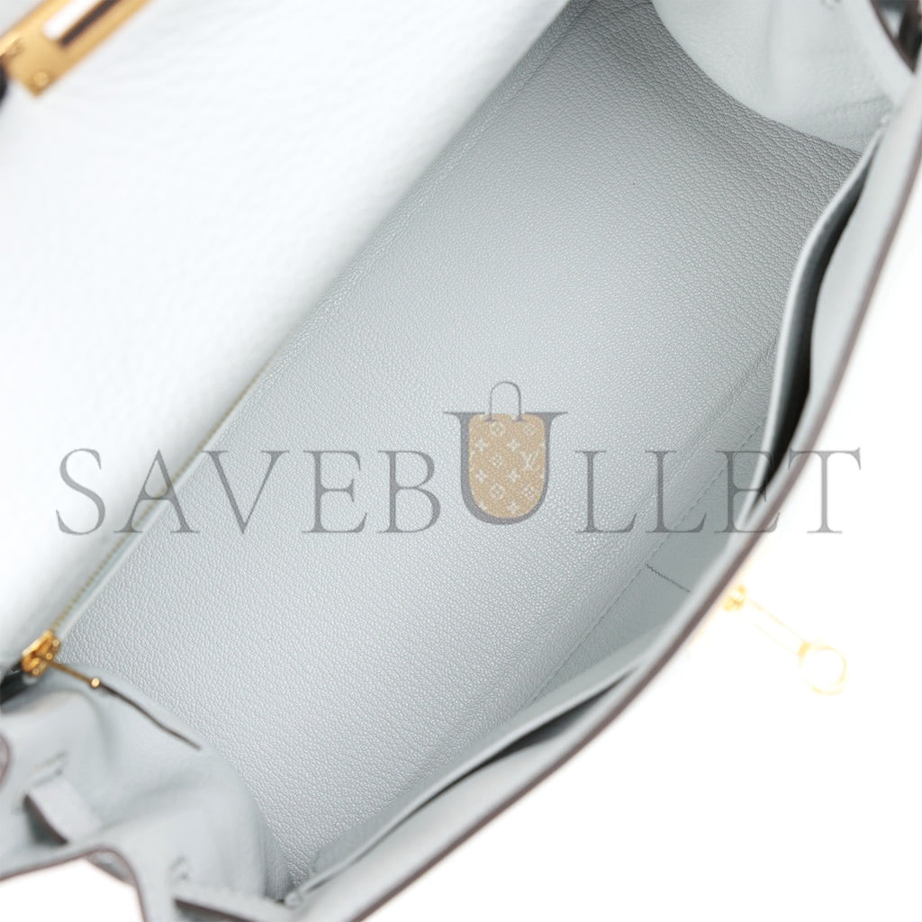 H**mes kelly retourne 28 bleu pale clemence gold hardware (28*22*10cm)