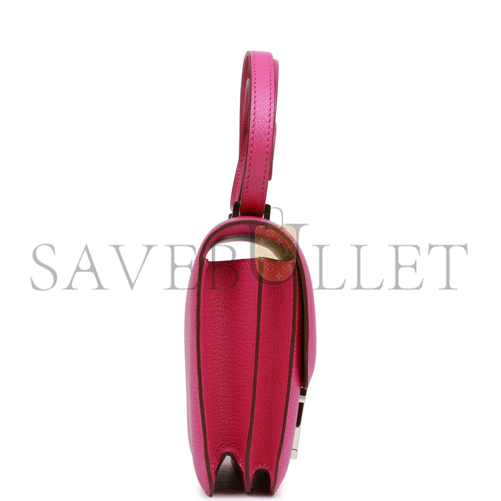 H**mes constance 18 magnolia evercolor palladium hardware (18cm)