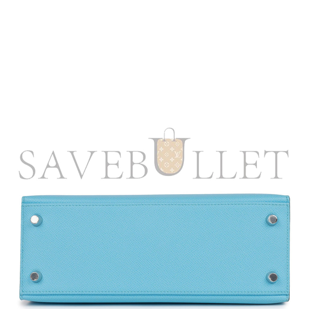 H**mes kelly sellier 25 celeste epsom palladium hardware  (25*17*7cm)