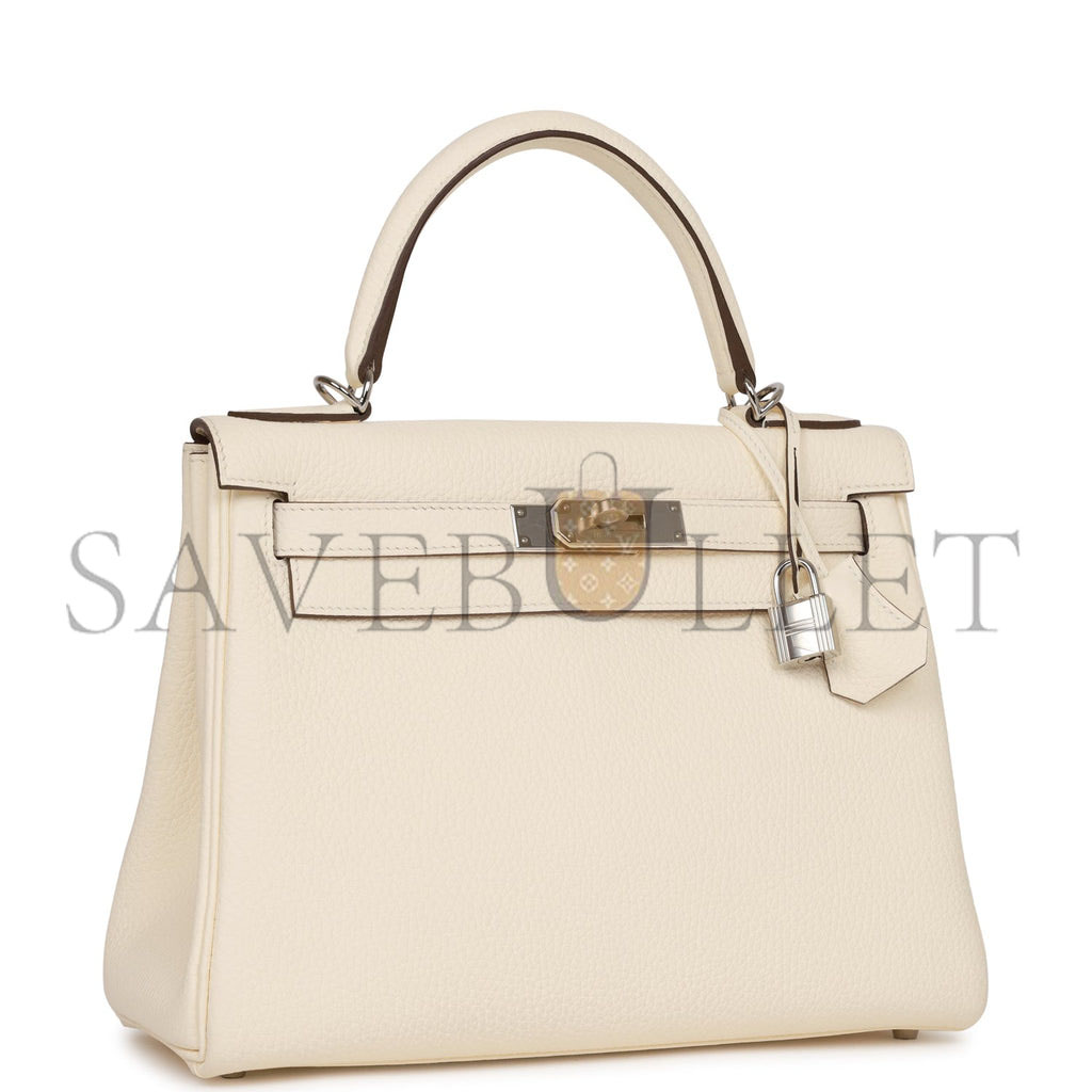 H**mes kelly retourne 28 nata clemence palladium hardware  (28*22*10cm)