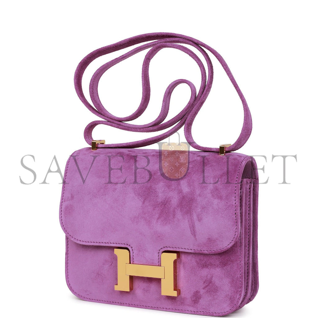 H**mes constance 18 violet doblis gold hardware 39793238179934 (18cm)