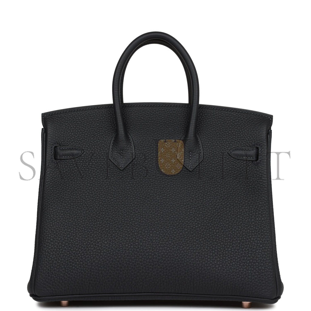 H**mes birkin 25 bleu saphir lizard palladium hardware handmade (25*19*12.cm)