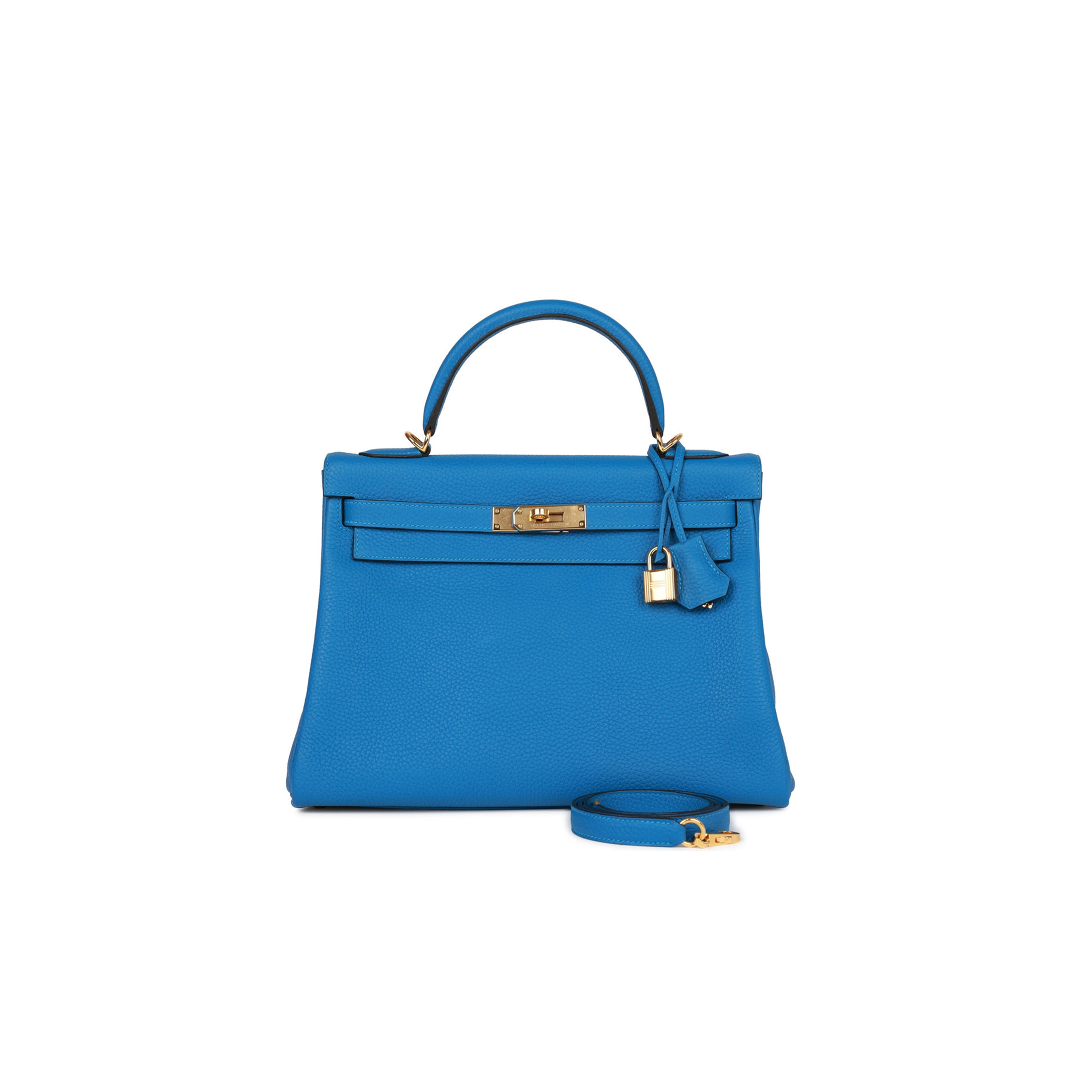 H**mes kelly retourne 32 mykonos clemence gold hardware  (32*23*10.5cm)
