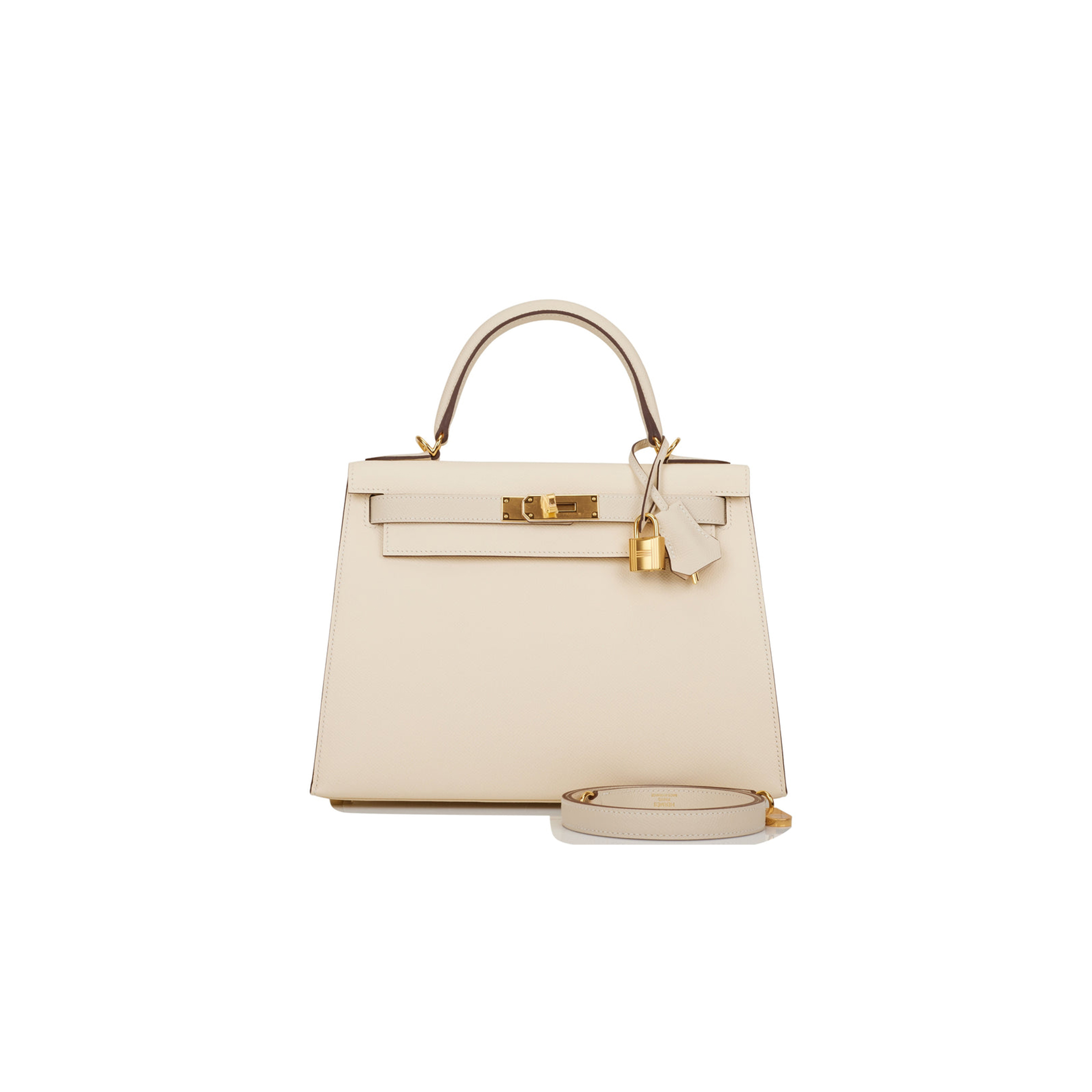 H**mes special order (hss) kelly sellier 28 nata and craie epsom gold hardware  (28*22*10cm)