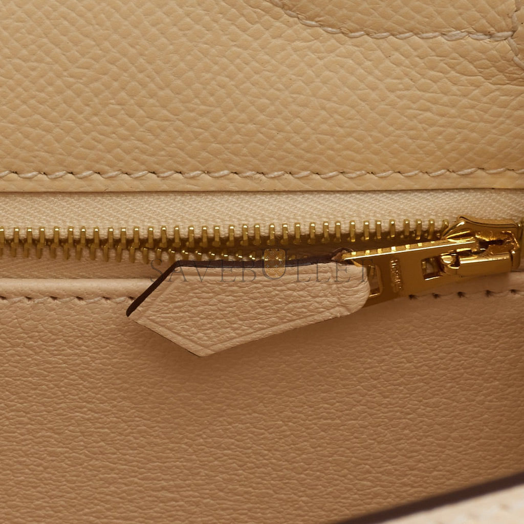 H**mes special order (hss) kelly sellier 28 nata and craie epsom gold hardware  (28*22*10cm)