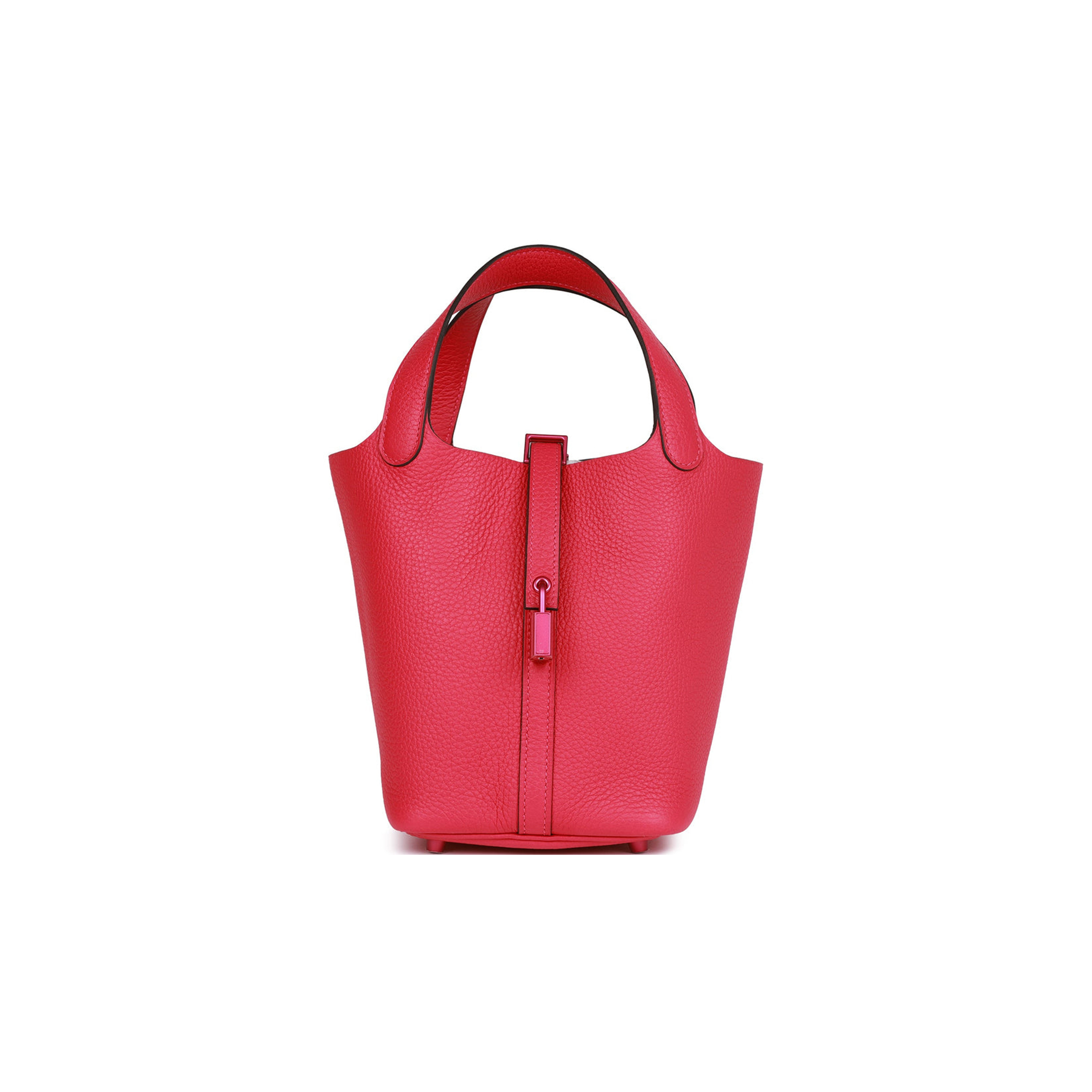 H**mes monochrome picotin 18 rose mexico clemence pink hardware  (18*12*19cm)