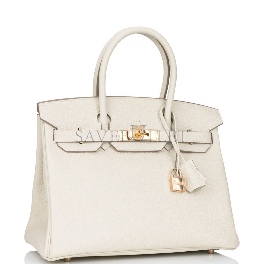 H**mes birkin 30 craie togo rose gold hardware  (30cm)