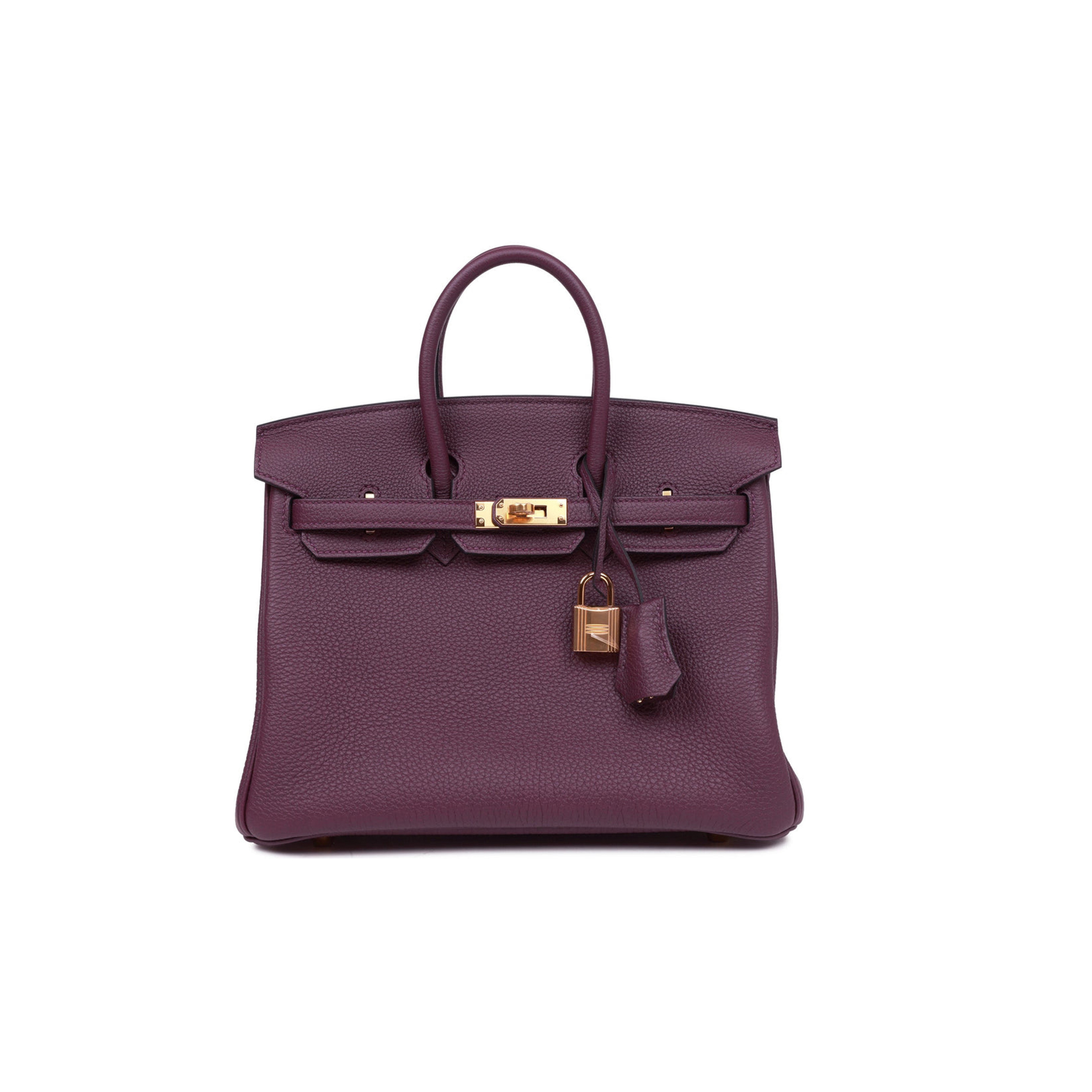 H**mes birkin 25 cassis togo gold hardware  (25cm)