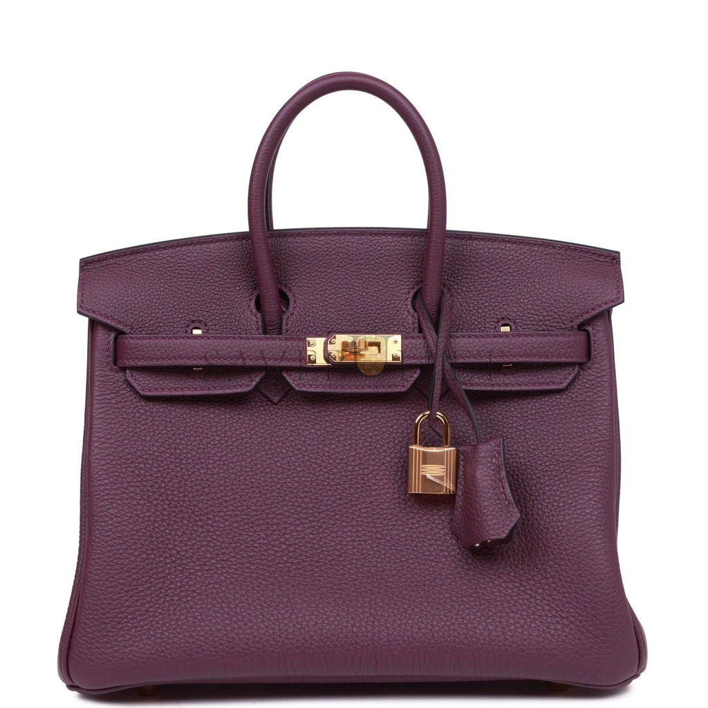H**mes birkin 25 cassis togo gold hardware  (25cm)