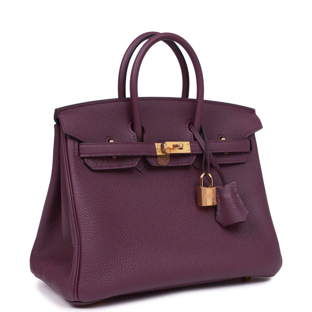 H**mes birkin 25 cassis togo gold hardware  (25cm)