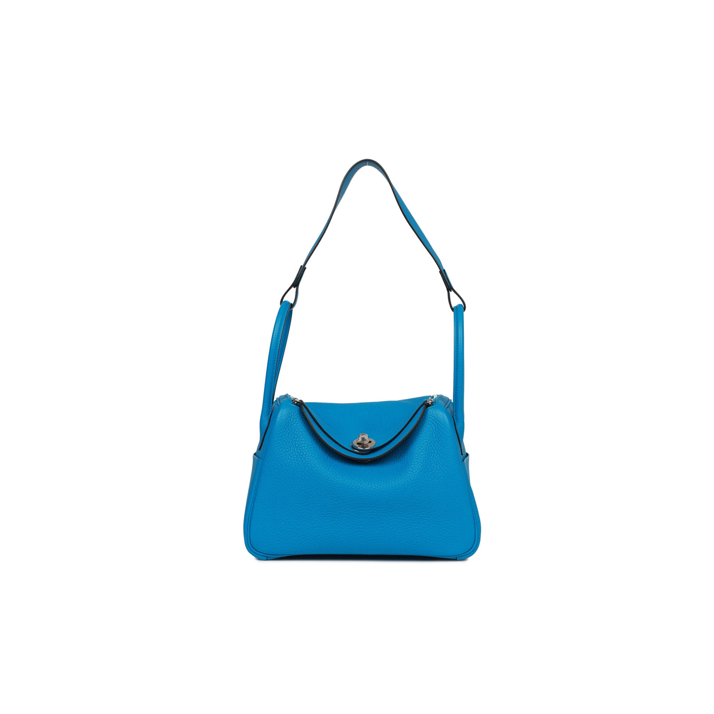 H**mes lindy 26 bleu zanzibar verso clemence palladium hardware(26*18*12cm)