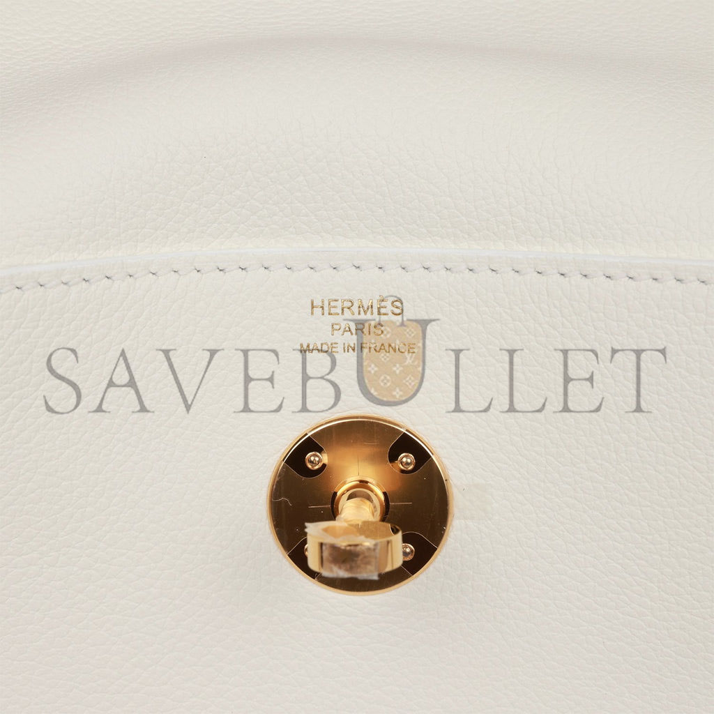 H**mes lindy 26 white evercolor gold hardware (26*18*12cm)