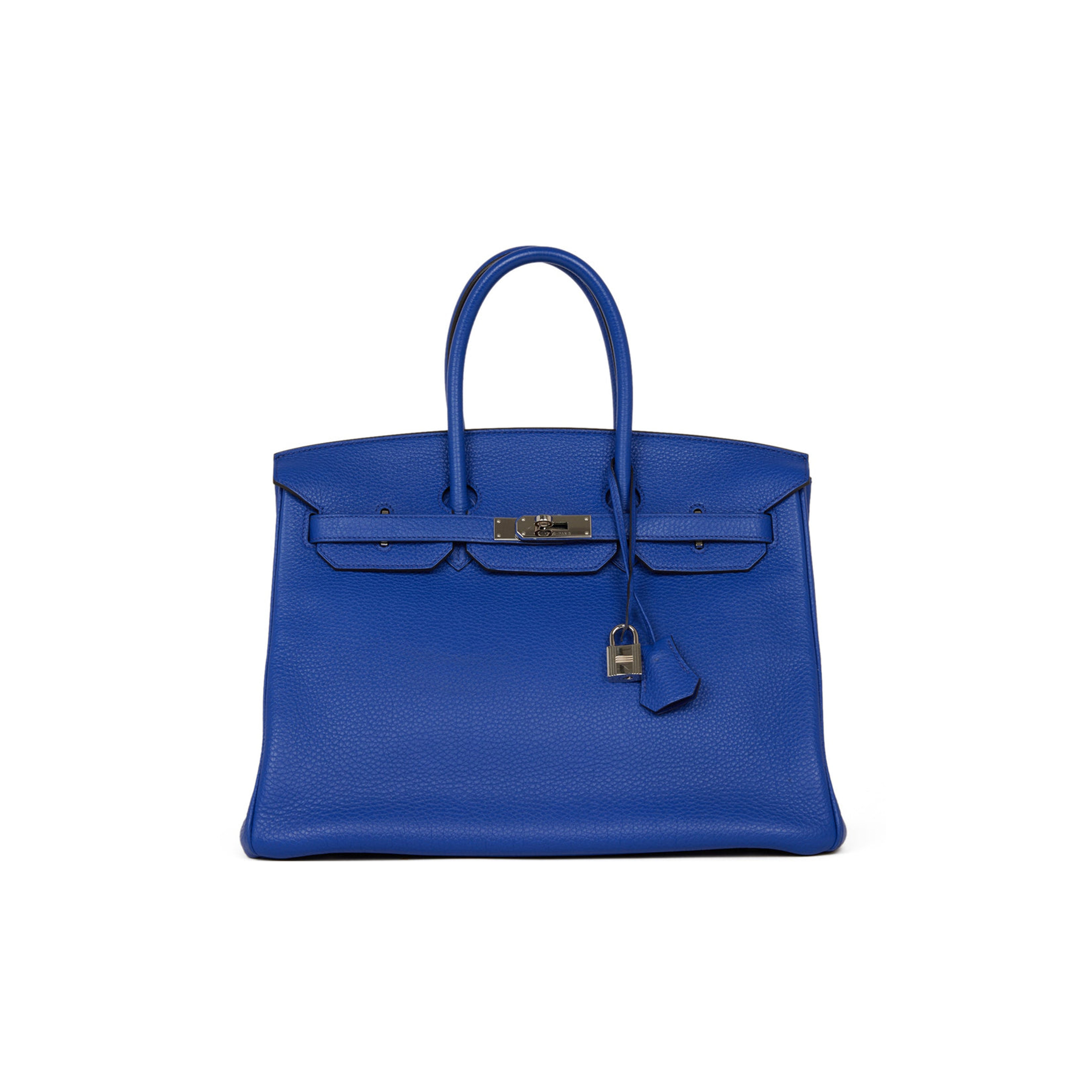 H**mes birkin 35 bleu electric togo palladium hardware (35cm)