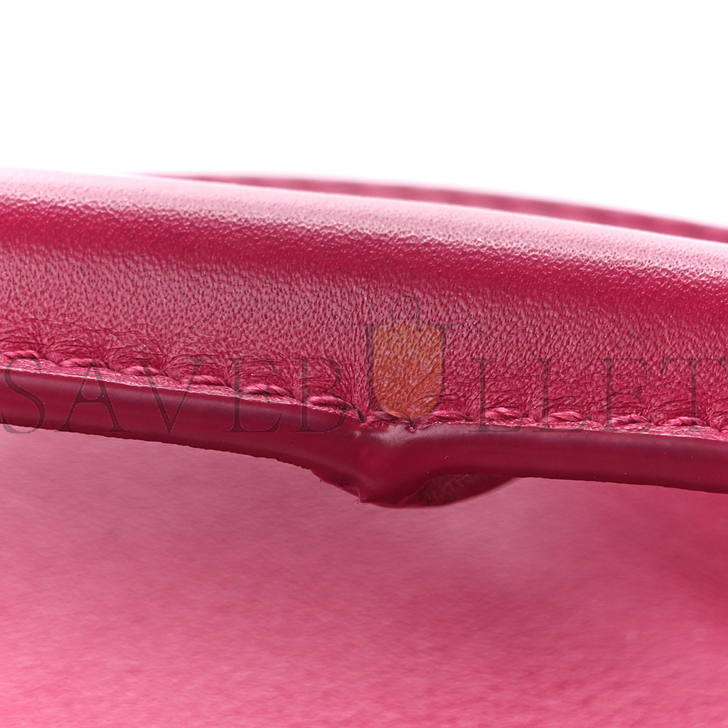 LOEWE SATIN CALFSKIN MONOCHROME SMALL PUZZLE EDGE BAG RUBY RED GLAZE (24*16.5*10.5cm)