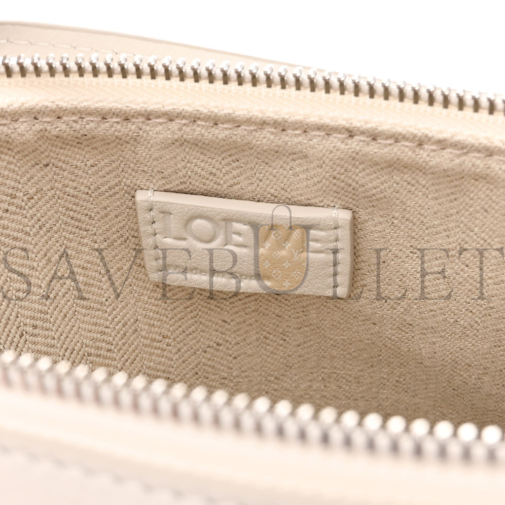 LOEWE CALFSKIN MINI HAMMOCK HOBO SOFT WHITE (17*17*10cm)